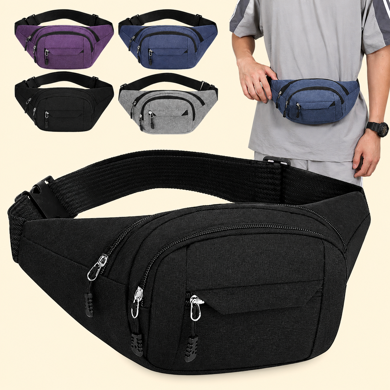 Hajj and Umrah fanny pack for keep all important stuff comes in 4 colors