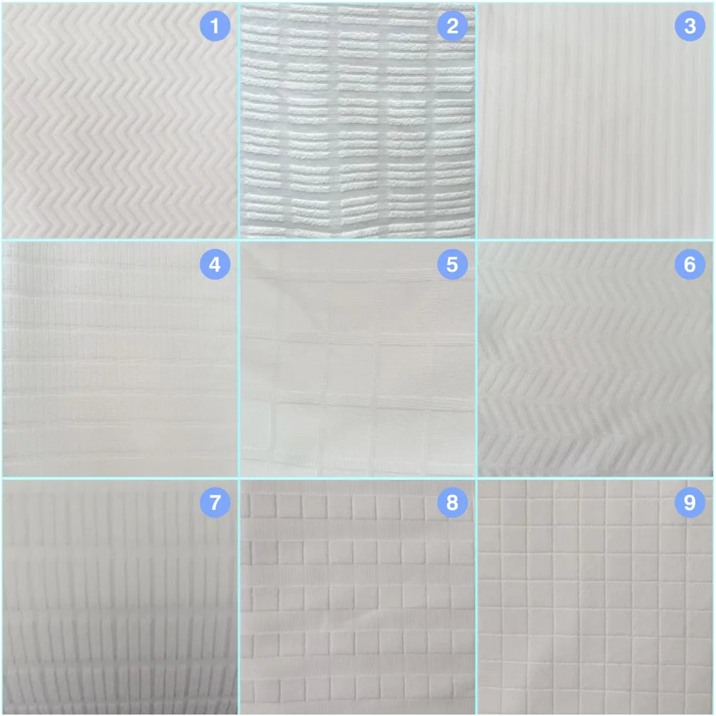 Nine grid of textured gray tiles with numbers indicating order.
