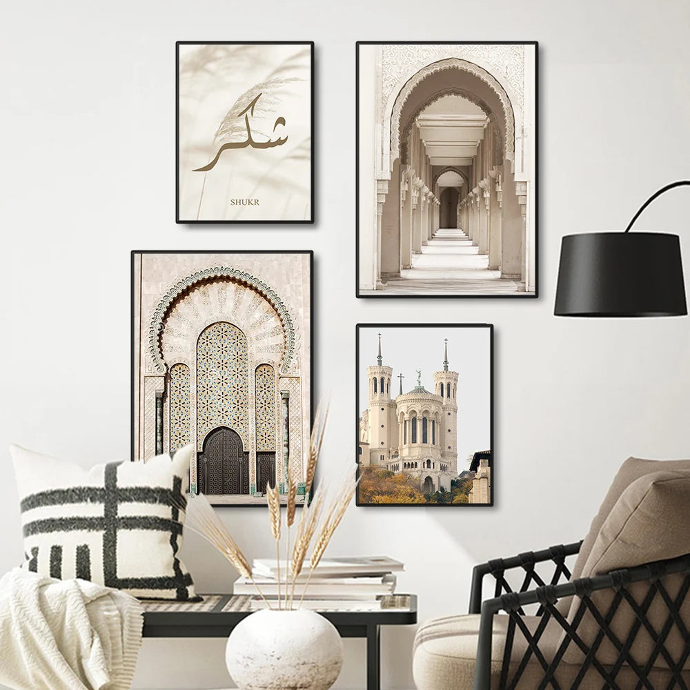 Moroccan Mosque Islamic Canvas Wall Art Decor