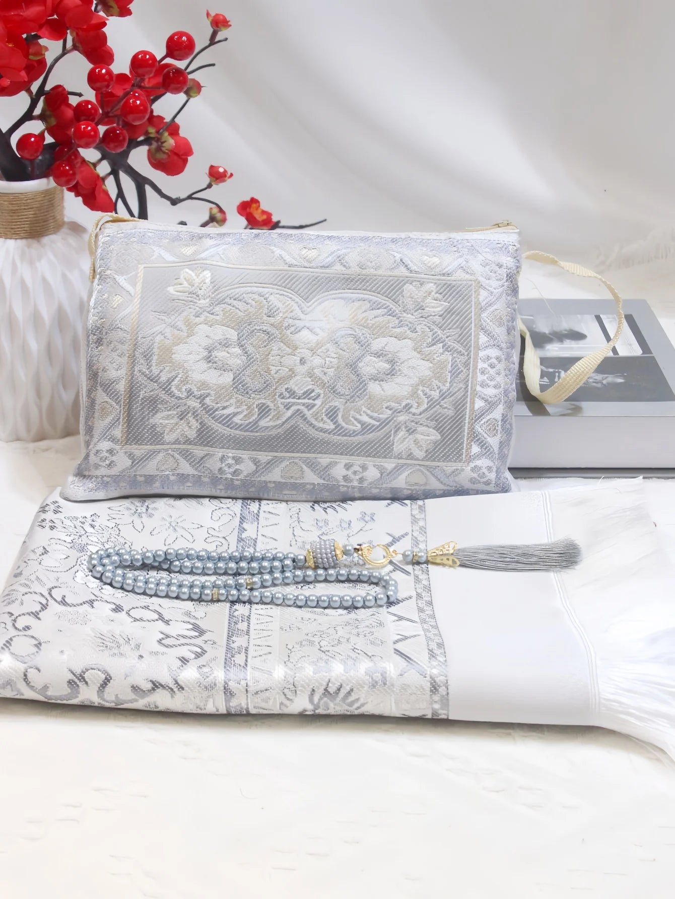 Premium Portable Prayer Rug With Prayer Beads