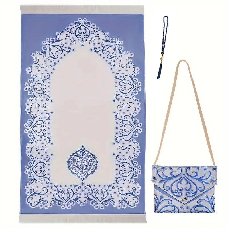 Premium 3pcs Portable Muslim Prayer Mat Set