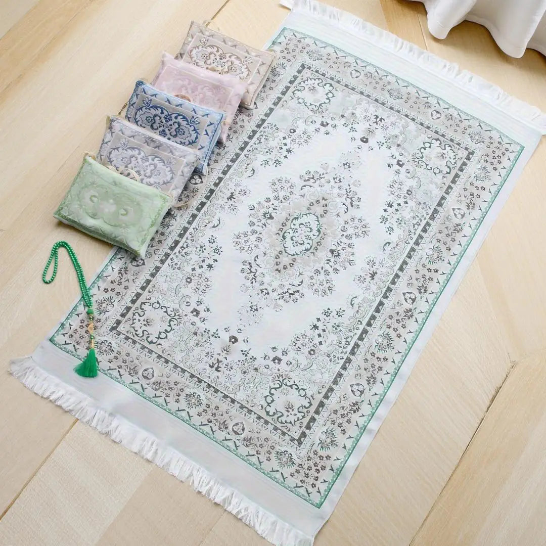 Premium Portable Prayer Rug With Prayer Beads