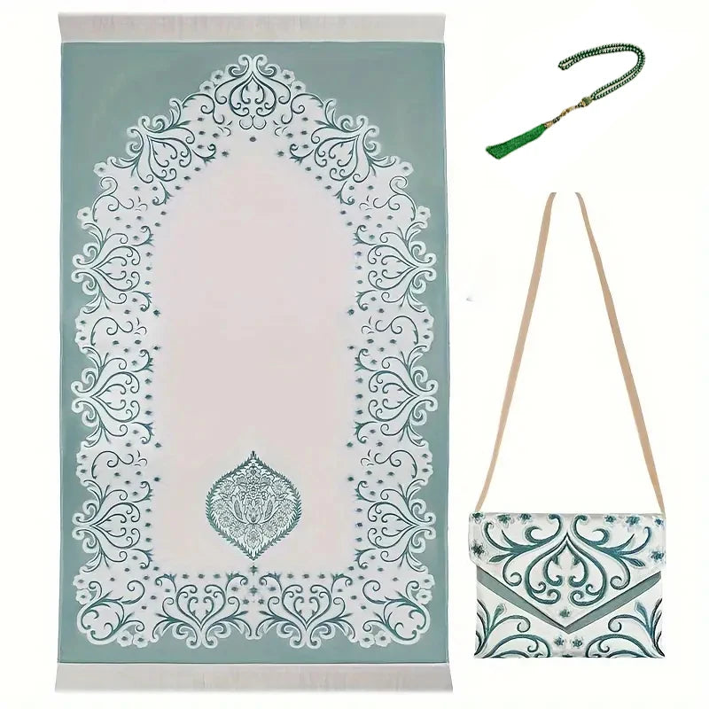Premium 3pcs Portable Muslim Prayer Mat Set