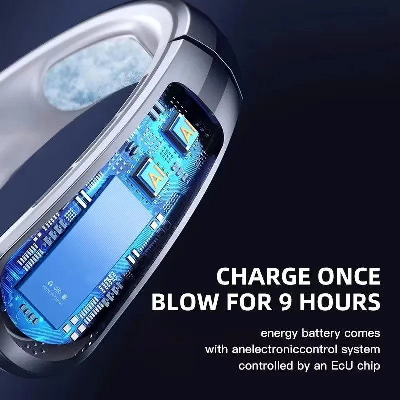 Close-up of a electronic device with visible circuitry and text about charging and blowing duration.