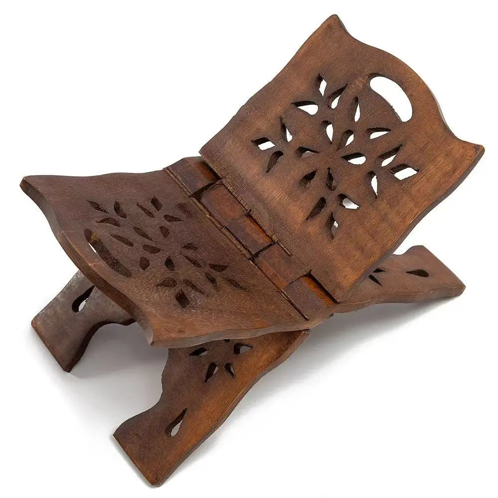 Wooden Quran Stand Foldable Carved Rehal Eid Gift